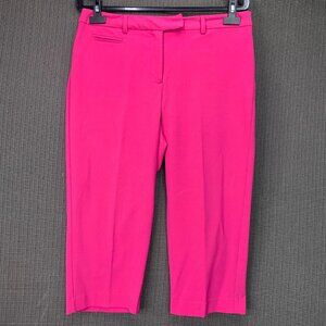 Briggs New York Womens Size 12 Pink Cropped Dress Pants